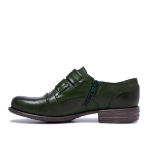 Carl Scarpa Gabbi Green Leather Loafers